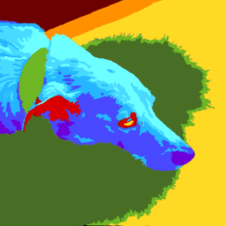 digital dog painting