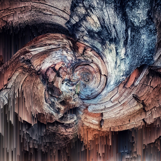 abstract wooden spiral